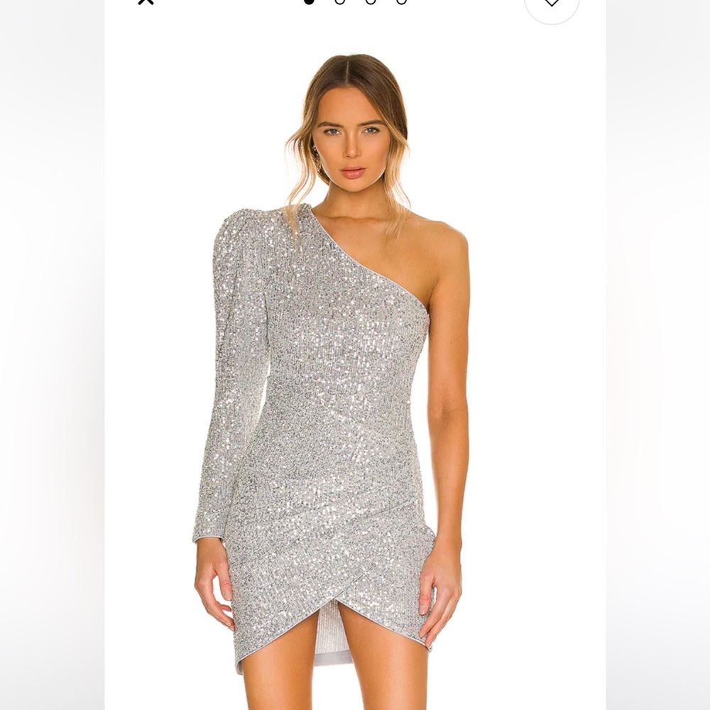 NBD silver, sequins dress. New with tags never worn.. size XS